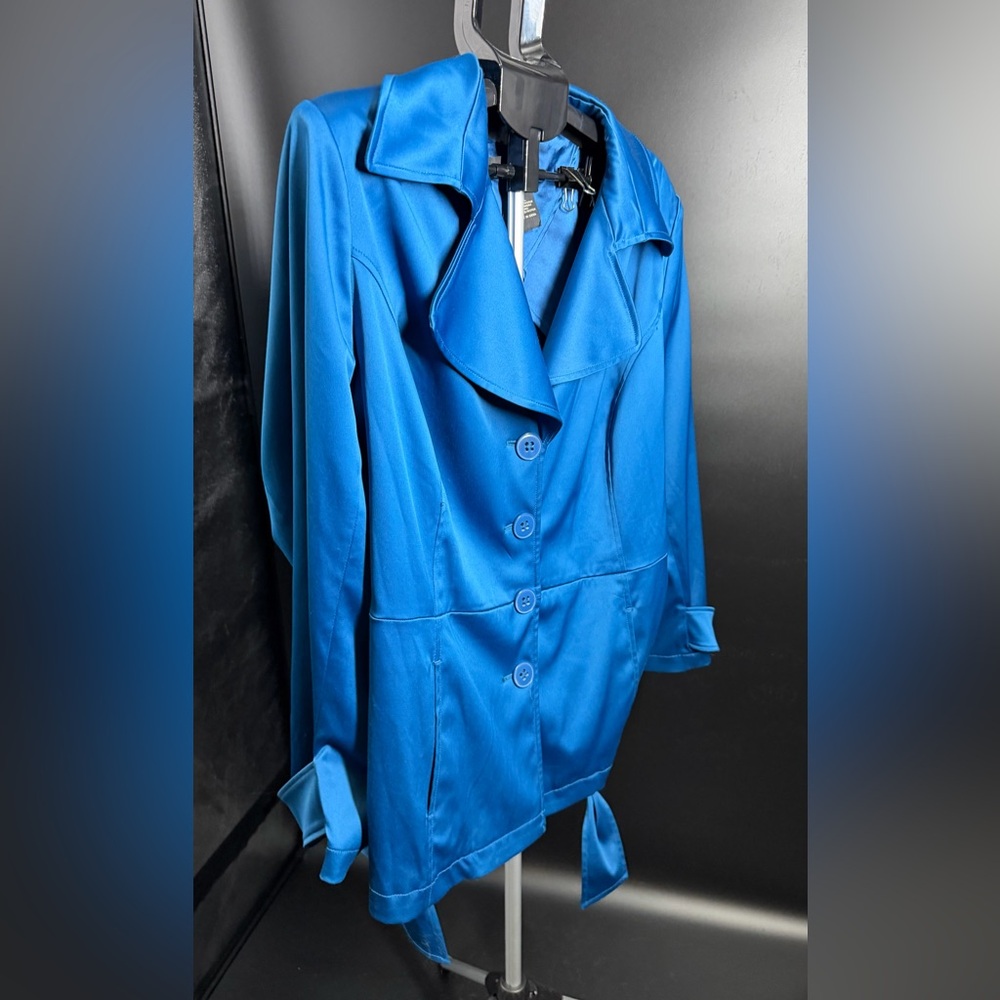 NEW/LANE BRYANT Gorgeous Blue JACKET| Heavy Outer COAT| WOMEN'S Size 24 - Picture 7 of 11